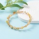 Bracelet de perles tressées en opale jaune naturelle(BJEW-JB07997-05)-2