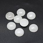 Natural White Jade Cabochons, Half Round, 6x2.5~3.5mm(G-G788-A-11)