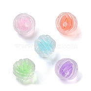 Transparent Acrylic Beads, Bead in Beads, Frosted, Mixed Color, 15.5x15x14.5mm, Hole: 2.5mm, about 270pcs/500g(OACR-A032-09)