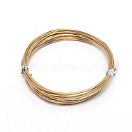 Round Brass Wire, Raw(Unplated), 20 Gauge, 7m/roll(CWIR-WH0009-03D-U)