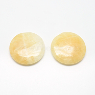 Natural Topaz Jade Cabochons, Flat Round, 45x8.5mm(G-T010-22)