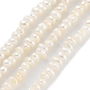 Natural Cultured Freshwater Pearl Beads Strands, Potato, Floral White, 2.5~3mm, Hole: 0.5mm, about 82~83pcs/strand, 7.09 inch(18cm)(PEAR-C003-06A)