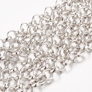 Iron Rolo Chains, Soldered, Platinum, 4mm(CH-L001-03P)