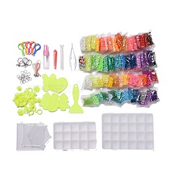DIY 36 Colors 11000Pcs 4mm PVA Round Water Fuse & Crystal Beads Kits for Kids, Including Scraper Knife, Spray Bottle, Pattern Paper, Pen and Template, Keychain & Accessories Making(DIY-Z007-49)