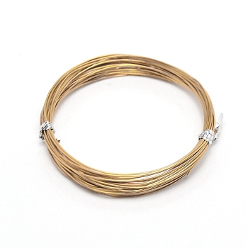 Round Brass Wire, Raw(Unplated), 20 Gauge, 7m/roll