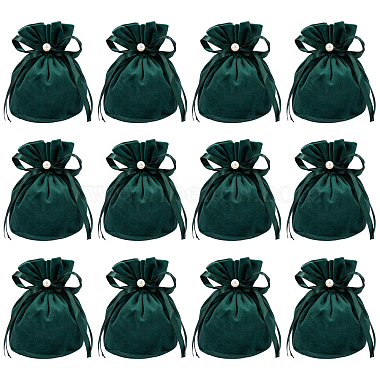 Dark Green Velvet Bags