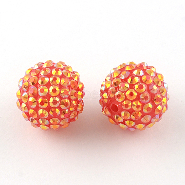 Perles de strass en résine de couleur AB(RESI-S315-12x14-M)-2