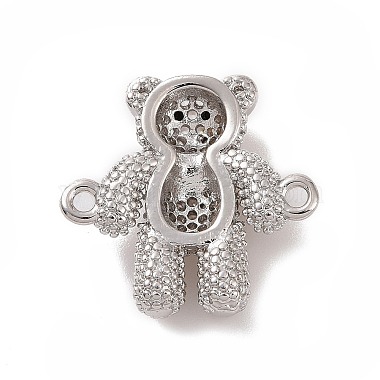 Brass Micro Pave Cubic Zirconia Connector Charms(ZIRC-P107-01P-01)-2