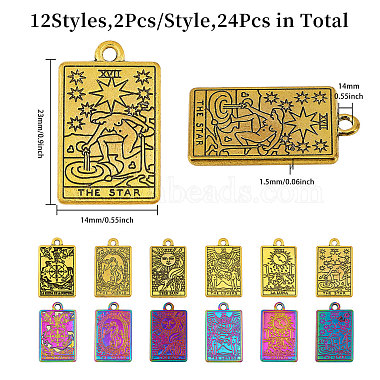 24Pcs 12 Style Alloy Pendants(FIND-CA0008-48)-2