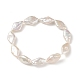 Bracelet extensible perlé losange de perles de keshi baroque naturel pour les femmes(BJEW-JB08911)-1