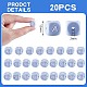 20Pcs Blue Cube Letter Silicone Beads 12x12x12mm Square Dice Alphabet Beads with 2mm Hole Spacer Loose Letter Beads for Bracelet Necklace Jewelry Making(JX434X)-2