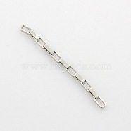 304 Stainless Steel Box Chains, Unwelded, Stainless Steel Color, 5x2.5x1.5mm(CHS-A003A-2.5mm)