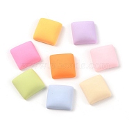 Resin Cabochons, Square, Mixed Color, 15.5x15x7mm(CRES-J042-07)
