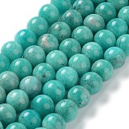 Natural Gemstone Amazonite Round Beads Strands, 10mm, Hole: 1mm, about 39pcs/strand, 15.7 inch(G-O017-10mm-08C)