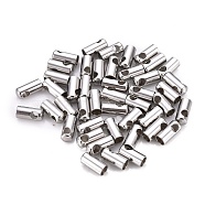 201 Stainless Steel Cord Ends, End Caps, Column, Stainless Steel Color, 9x4mm, Hole: 2.2mm, Inner Diameter: 3.2mm(STAS-F250-10P-M)