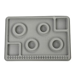 Flocking PE Bead Design Boards, Bracelet Design Board, with Graduated Measurements, DIY Beading Jewelry Making Tray, Rectangle, Dark Gray, 29.2x20.2x1.55cm(TOOL-XCP0001-93A)