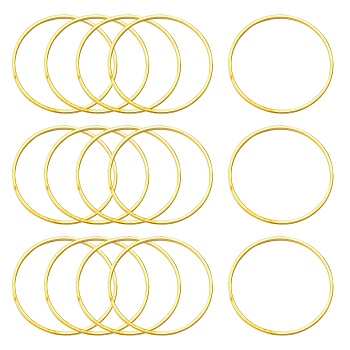 Brass Linking Rings, Nickel Free, Golden, 25x0.7~1mm