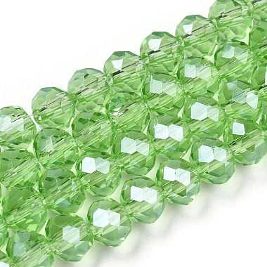 8mm LightGreen Rondelle Glass Beads