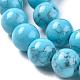 Synethetic perles turquoise brins(TURQ-H063-8mm-1)-3