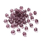 K9 Glass, Imitation Austrian Crystal Beads, Grade AAA, Faceted, Cornerless Cube Beads, Purple, 7.5x7.5x7.5mm, Hole: 0.9~1mm(SWAR-F084-8x8mm-11)