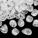 Transparent Crackle Acylic Beads, Mixed Shapes, Clear, 7~12x8~15x5~7mm, Hole: 1.4mm(AC-CBA7340-10)