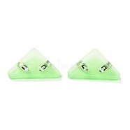 Triangle Shaped Plastic Clips, for Office School Supplies, Lime, 31x52x19mm(AJEW-F054-02D)