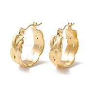 304 Stainless Steel Wide Chunky Hoop Earrings for Women, Golden, 22x19x7mm, Pin: 0.7mm(EJEW-P197-04G)
