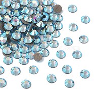 Preciosa&reg Crystal Hotfix Flatback Stones, Czech Crystal, Round(438 11 612 Chaton Rose VIVA 12 &reg), 60000 200 Aquamarine AB, SS8(2.3~2.5mm)(Y-PRC-HSS8-60000-200)