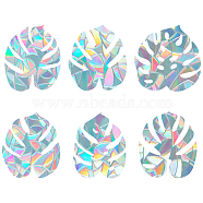 Rainbow Prism Paster, Window Sticker Decorations, Monstera Leaf, Colorful, 15x18cm, 16x18cm, 18x18cm, 16x18cm, 14x18cm, 16x18cm, 6pcs/set(DIY-WH0203-80)