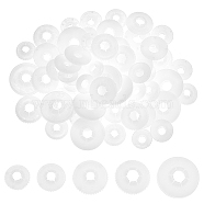 Elite 150Pcs 5 Style Plastic Doll Eye Nose Round Gaskets, Animal Doll Safety Eye Nose Washers for DIY Craft Doll Making, Floral White, 12~20.5x3~3.5mm, Hole: 3~6mm, 30pcs/style(KY-PH0001-72)