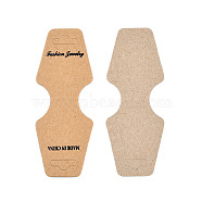 Cardboard Display Cards, Used For Necklaces, Tan, 123.5x45.5x0.3mm, Hole: 7x21.5mm(CDIS-S025-18B)