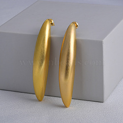 Banana Brass Stud Earrings for Women, Real 18K Gold Plated, 57x10mm(EJEW-G391-06G)