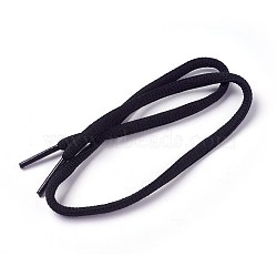 Polyester Cord Shoelace, Black, 52~54cm, 6mm(AJEW-F036-02A-02)