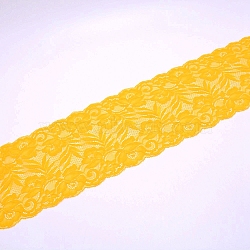 Lace Trim, Polyester Ribbon for Jewelry Making, Gold, 5-7/8 inch(150mm)(OCOR-WH0060-17E-11)