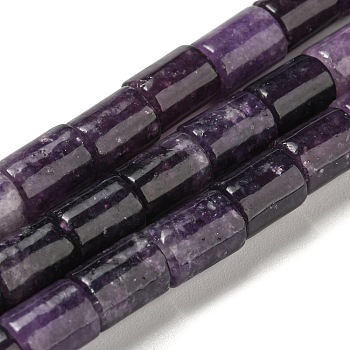 Natural Lilac Jade Beads Strands, Column, 7.5~8x6mm, Hole: 1.2mm, about 48~50pcs/strand,  15.16''~15.31''(38.5~38.9cm)