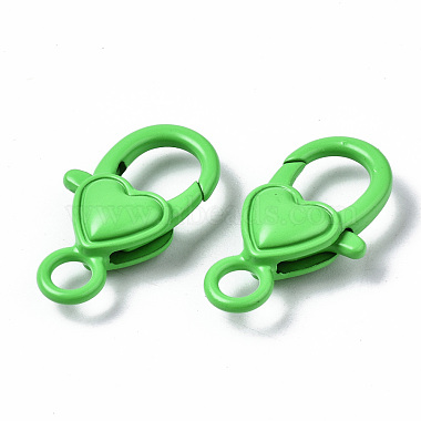 Spray Painted Eco-Friendly Alloy Lobster Claw Clasps(PALLOY-T080-04-NR)-3
