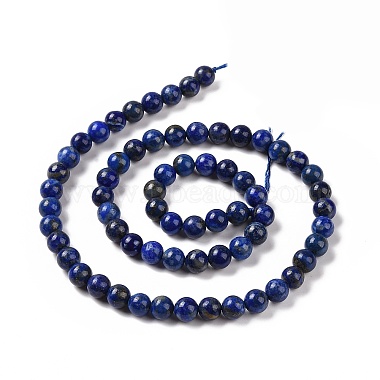 Natural Lapis Lazuli Beads Strands(G-P348-01-6mm)-2