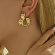 Brass Heart Stud Earrings(XG2436)-2