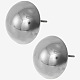 Simple Half Round 304 Stainless Steel Stud Earrings(SA7392-1)-1