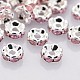 Messing Strass Zwischenperlen(RB-A014-L6mm-27S)-1