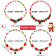 4Pcs 4 Styles ABS Plastic Pearl & Acrylic & Resin Beaded Necklaces Set(NJEW-AB00010)-3