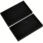 Rectangle Velvet Display Trays, Jewelry Rings, Necklaces, Earrings Organizer, Black, 21.5x12.5x2.3cm(ODIS-SP0002-23A)