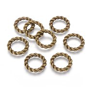 Tibetan Style Alloy Linking Rings, Circle Frames, Lead Free & Nickel Free, Antique Bronze, 19x2mm(X-TIBE-S050-AB-FF)