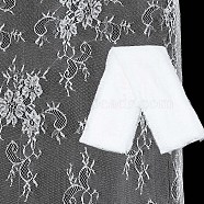 Nylon Eyelash Lace Trim Fabric, for DIY Decorative Clothing Sewing Applique Fabric, White, 300x150cm(AJEW-WH0314-65B)