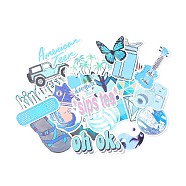 Mix Pattern Cartoon Stickers, Vinyl Waterproof Decals, for Water Bottles Laptop Phone Skateboard Decoration, Light Sky Blue, 3.8x4.2x0.02cm,50pcs/bag(DIY-A025-03A)