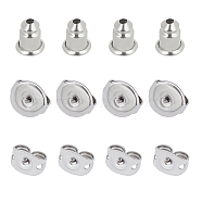 304 Stainless Steel Ear Nuts, Bullet Earring Backs, Stainless Steel Color, 180pcs/box(STAS-UN0011-95P)