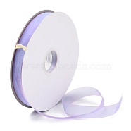 Organza Ribbons, Chiffon Satin Ribbon, for Gift Wrapping, Valentine's Day, Wedding, Birthday Party Decorate, Purple, 3/4 inch(20mm), about  200 yards/roll(182.88m/roll)(ORIB-G010-01I)