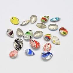 Mixed Shapes Glass Cabochons, Mixed Color, 12~18x7~10mm(LK-P029-M)