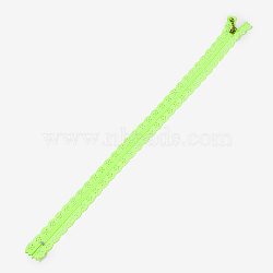 Garment Accessories, Nylon Lace Zipper, Zip-fastener Components, Green Yellow, 34x2.4cm(FIND-WH0013-A-24)