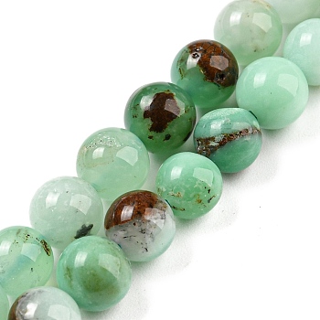 Natural Chrysoprase Beads Strands, Round, 8mm, Hole: 0.9mm, about 46~49pcs/strand, 15.16''~15.75''(38.5~40cm)
